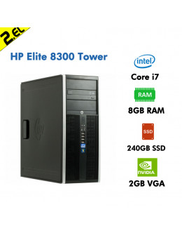 HP Elite 8300 Tower Kasa i7 3770S 2GB GTX750 8GB 240GB SSD