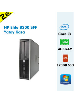 HP Elite 8200 SFF Yatay Kasa i3 2100 4GB DDR3 120GB SSD Win7
