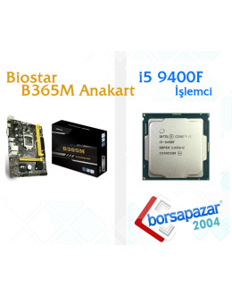 Biostar B365MHC Anakart / Intel i5-9400F İşlemci 1151PinV2