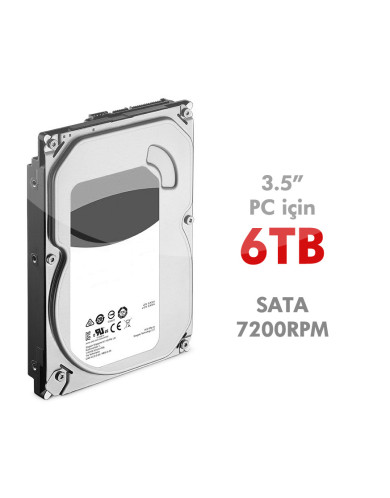 6TB 7200 RPM SATA Harddisk