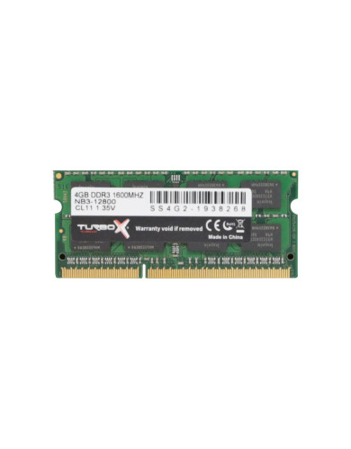 Turbox 4GB DDR3 1600MHZ Notebook RAM